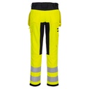 Portwest WX2 Eco Warnschutz-Bundhose mit Holstertaschen – Warngelb/Schwarz – Rückansicht