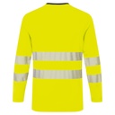 Portwest DX4 Warnschutz-Langarmshirt – Warngelb/Schwarz – Rückansicht