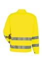Planam Bundjacke uni Warnschutz Outdoor – Warngelb – Rückansicht