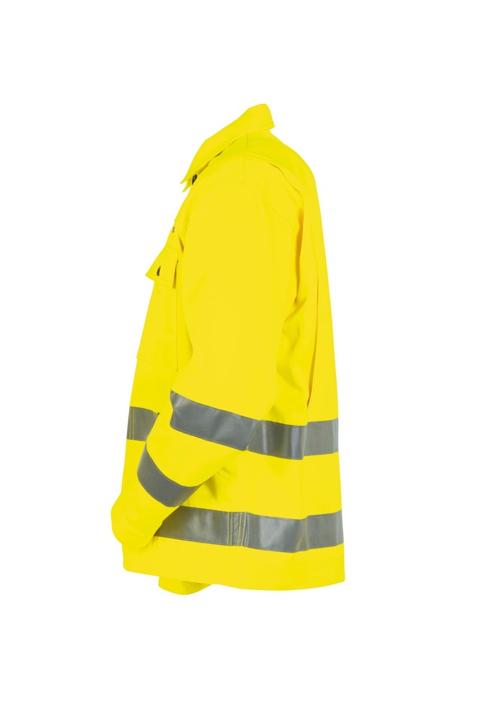 Planam Bundjacke uni Warnschutz Outdoor – Warngelb – Seitenansicht links