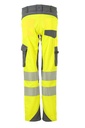 Planam Damen Bundhose Norit Warnschutz – Warngelb/Grau – Rückansicht