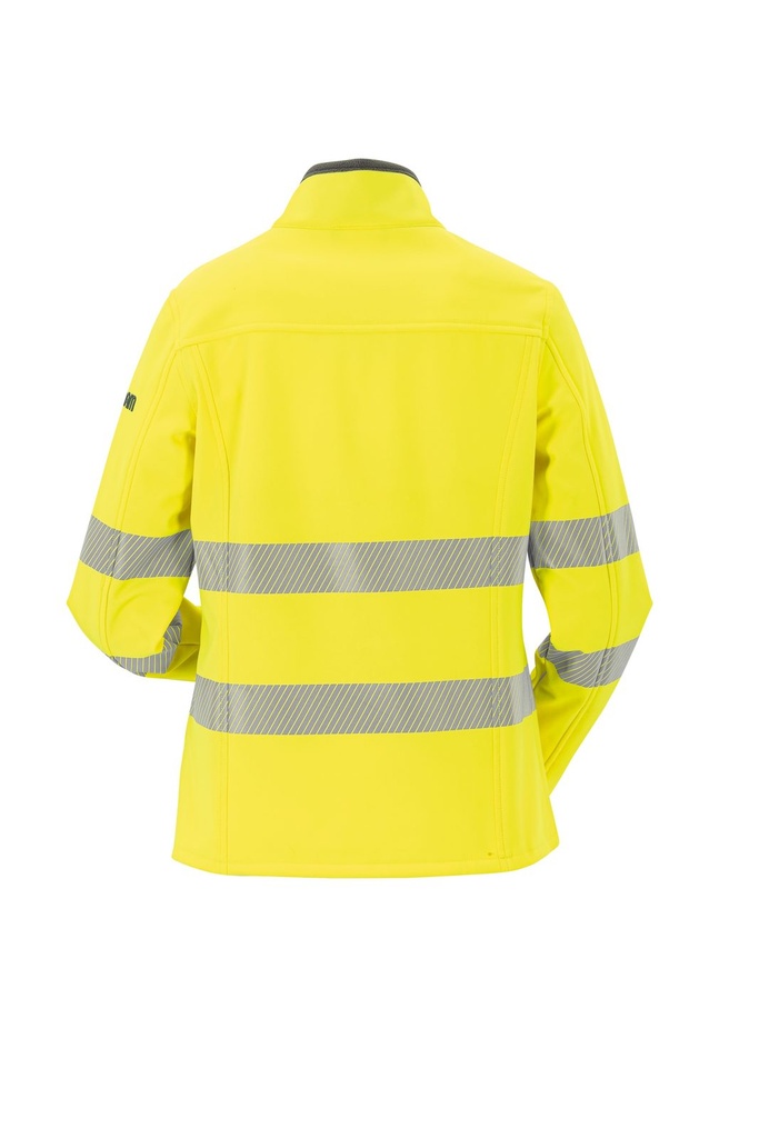 Planam Damen Hybridjacke Norit Warnschutz – Warngelb – Rückansicht
