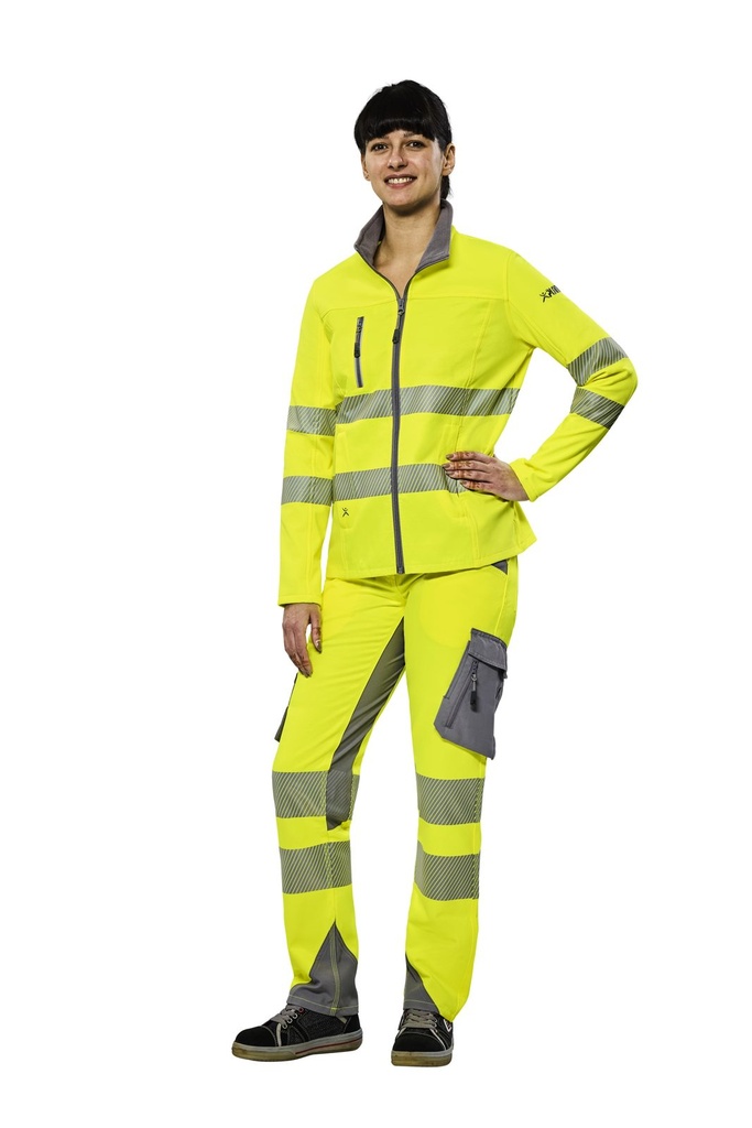 Planam Damen Hybridjacke Norit Warnschutz – Warngelb – Modelansicht 1