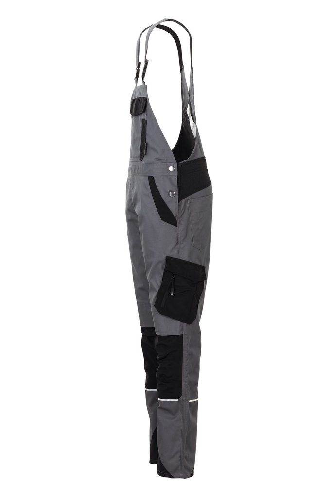 Planam Damen Latzhose Norit – Dunkelgrau – Seitenansicht links
