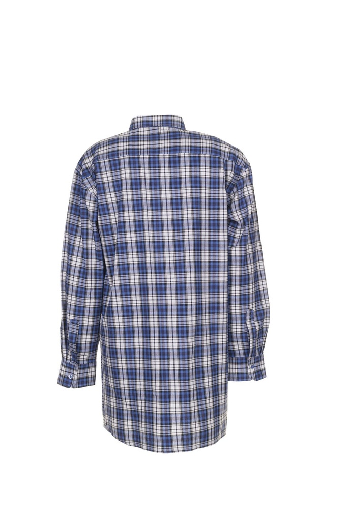 Planam Flanellhemd 2001 1/1 Arm Hemden – Blau – Rückansicht