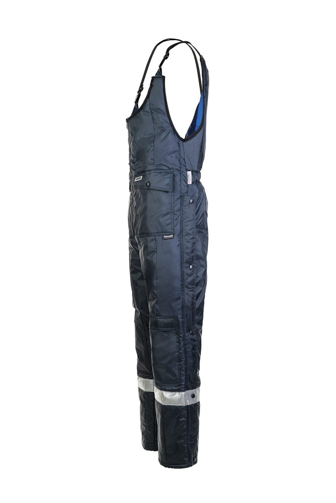 Planam Gefrierhaus Latzhose Kühl-/Gefrierhaus – Marineblau – Seitenansicht links