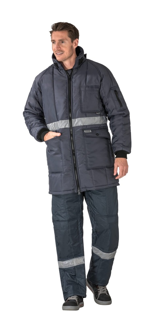 Planam Gefrierhaus Parka Kühl-/Gefrierhaus – Marineblau – Modelansicht 1