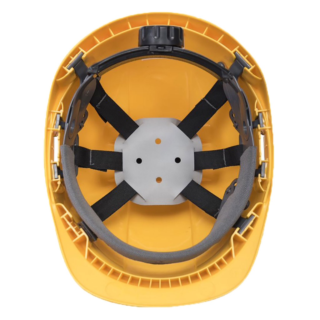 Portwest Endurance Plus Schutzhelm mit Visier – Gelb – Rückansicht