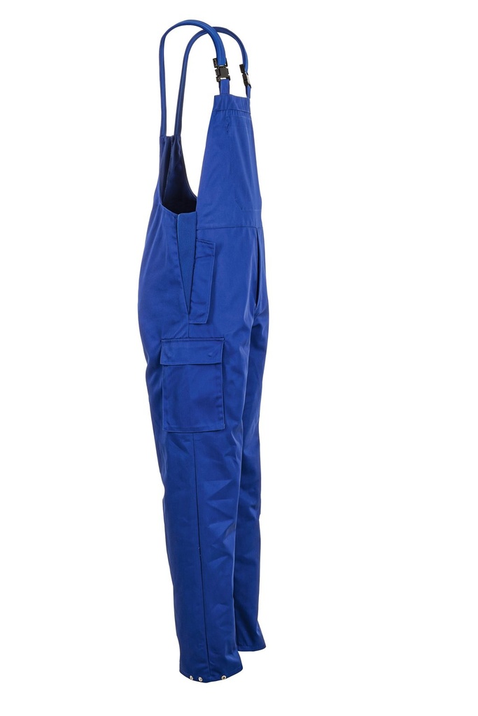 Planam Herren Latzhose Food – Kornblumenblau – Seitenansicht rechts