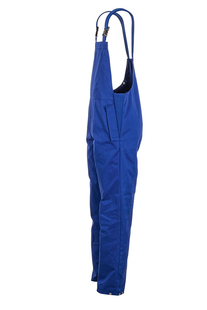 Planam Herren Latzhose Food – Kornblumenblau – Seitenansicht links