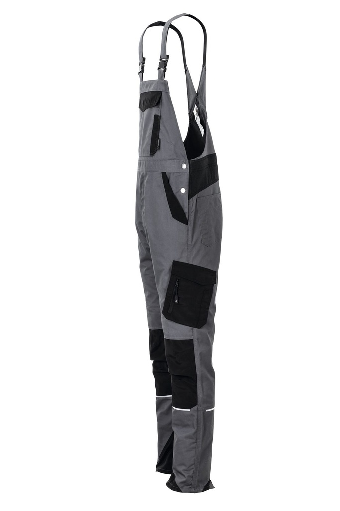 Planam Herren Latzhose Norit – Dunkelgrau – Seitenansicht links