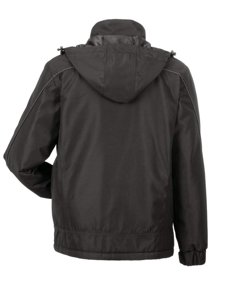 Planam Herren Winterjacke Norit Outdoor – Schwarz – Rückansicht