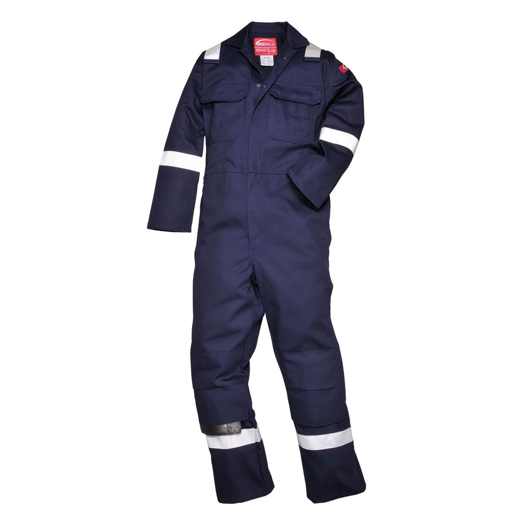 Portwest Bizweld Work flammhemmender Overall BIZ5 – Marineblau – Detailansicht 2