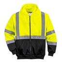 Portwest Warnschutz-Kapuzenjacke mit Kontrastbesatz B315 – Warngelb/Schwarz – Detailansicht 1