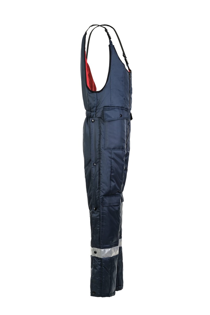Planam Kühlhaus Latzhose Kühl-/Gefrierhaus – Marineblau – Seitenansicht rechts