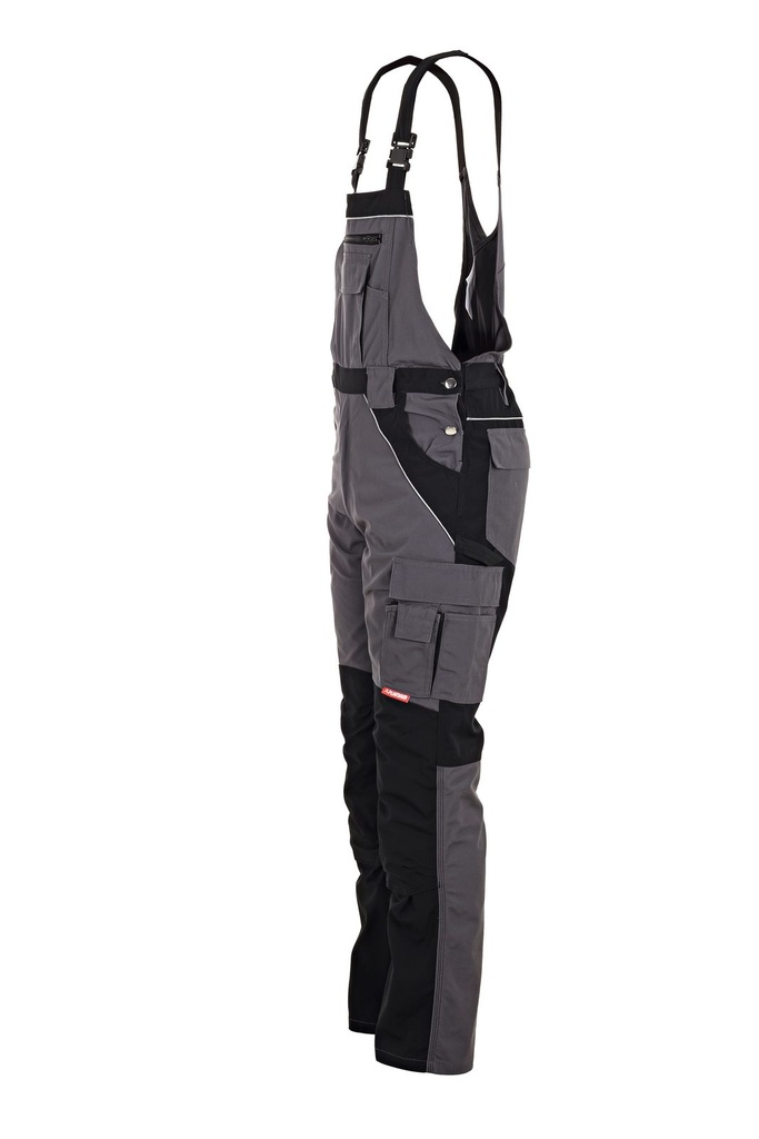 Planam Latzhose Plaline – Dunkelgrau – Seitenansicht links