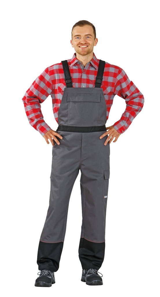 Planam Latzhose Weld Shield – Grau – Modelansicht 1