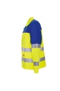 Planam Warn Jacke 1-lagig Major Pect – Warngelb/Blau – Seitenansicht links