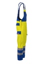 Planam Warn Latzhose Major Pect – Warngelb/Blau – Seitenansicht rechts