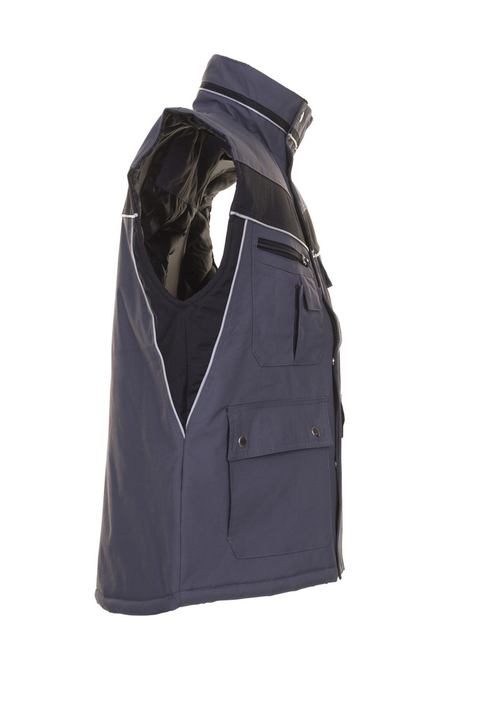 Planam Winterweste Plaline, Outdoor – Dunkelgrau – Seitenansicht rechts