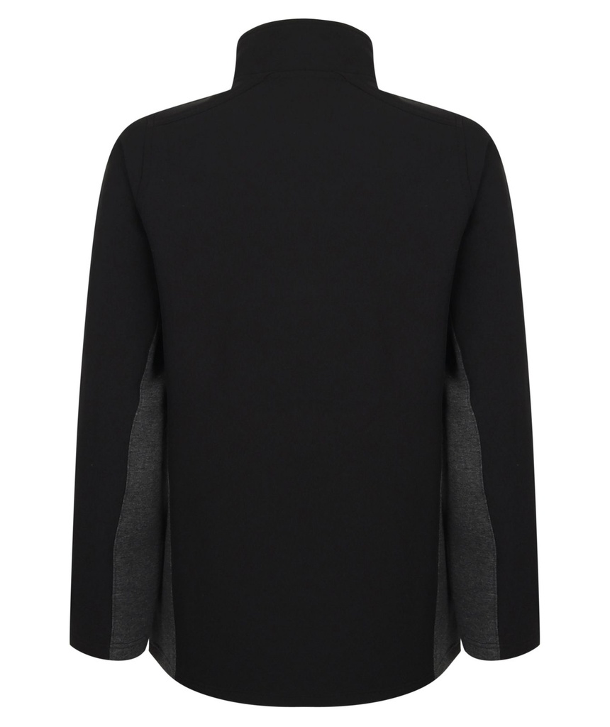 Henbury Softshelljacke 835 – Schwarz – Rückansicht