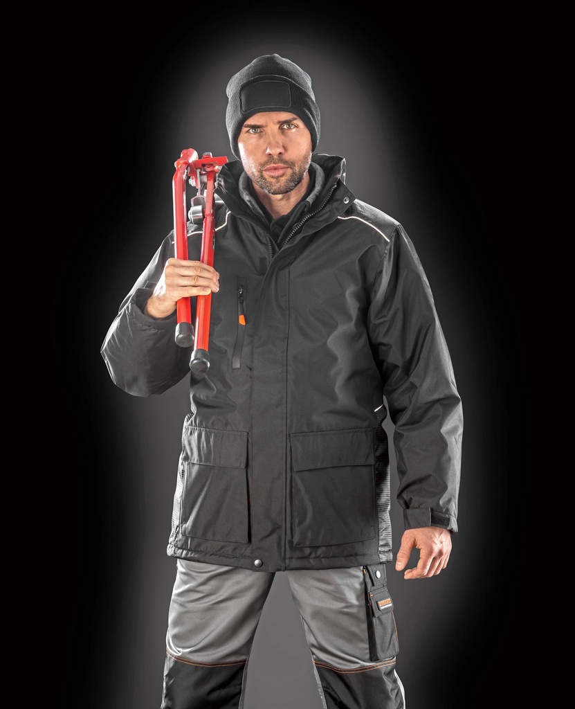 Result Workguard Arbeitsjacke lang Vostex – Schwarz