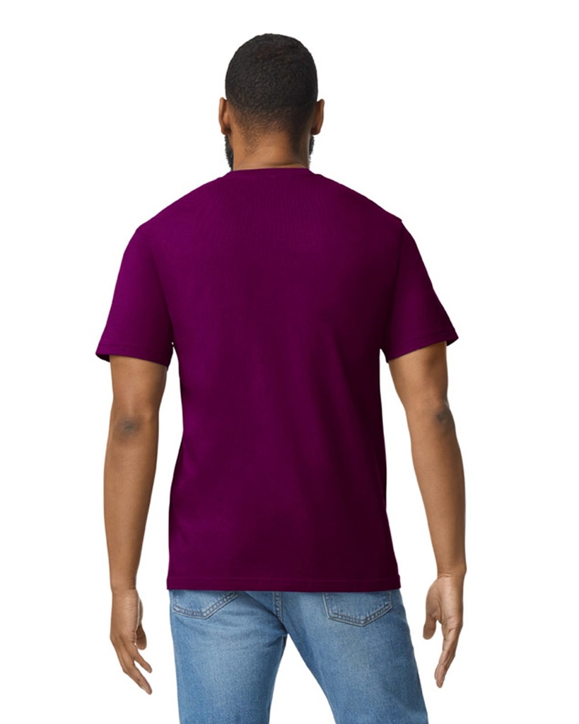 Gildan T-Shirt Softstyle Midweight – Aubergine – Rückansicht