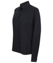 Henbury Bluse Langarm Wicking – Schwarz – Seitenansicht links