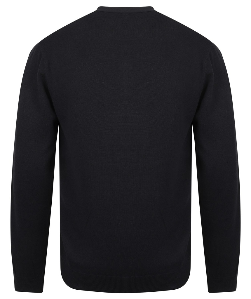 Henbury Strickjacke V-Ausschnitt 722 – Marineblau – Rückansicht