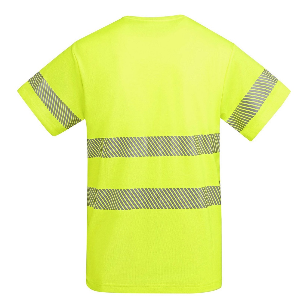 Roly Workwear T-Shirt Tauri – Warngelb – Rückansicht