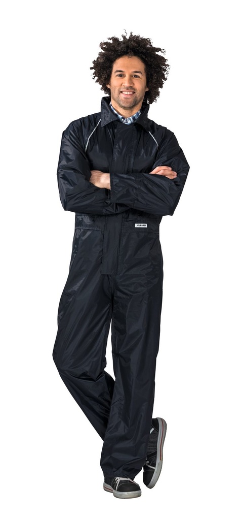 Planam Aqua Regenoverall Outdoor – Marineblau – Modelansicht 1
