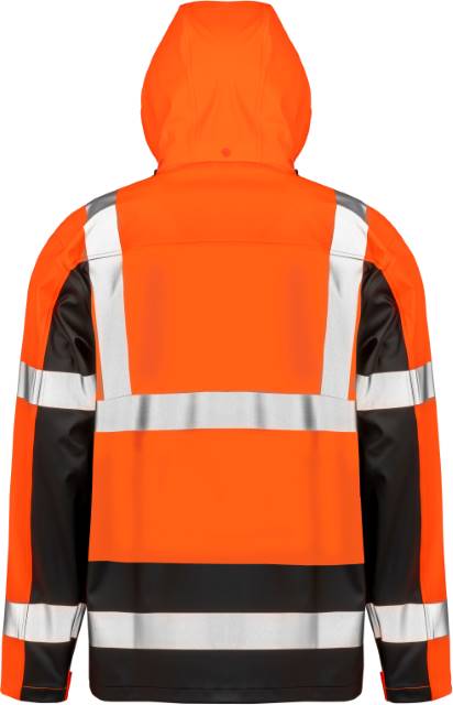 Result Recycled R 507X Sicherheitsjacke – Warnorange/Schwarz – Rückansicht