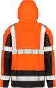 Result Recycled R 507X Sicherheitsjacke – Warnorange/Schwarz – Rückansicht