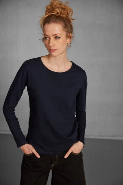 B&C Collection E190 LSL Damen-Langarm-T-Shirt schwer