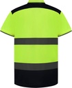 Yoko HVJ 220 Warnschutz-Piqué-Poloshirt – Warngelb/Marineblau – Rückansicht