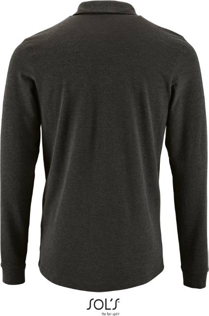 Sol's Perfect LSL Langarm-Poloshirt – Anthrazit – Rückansicht