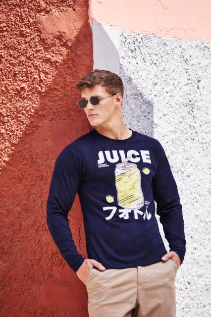 Fruit of the Loom Iconic 195 LSL Langarm-T-Shirt schwer