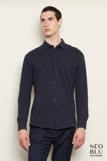 NeoBlu Basile Men Piqué-Langarmhemd