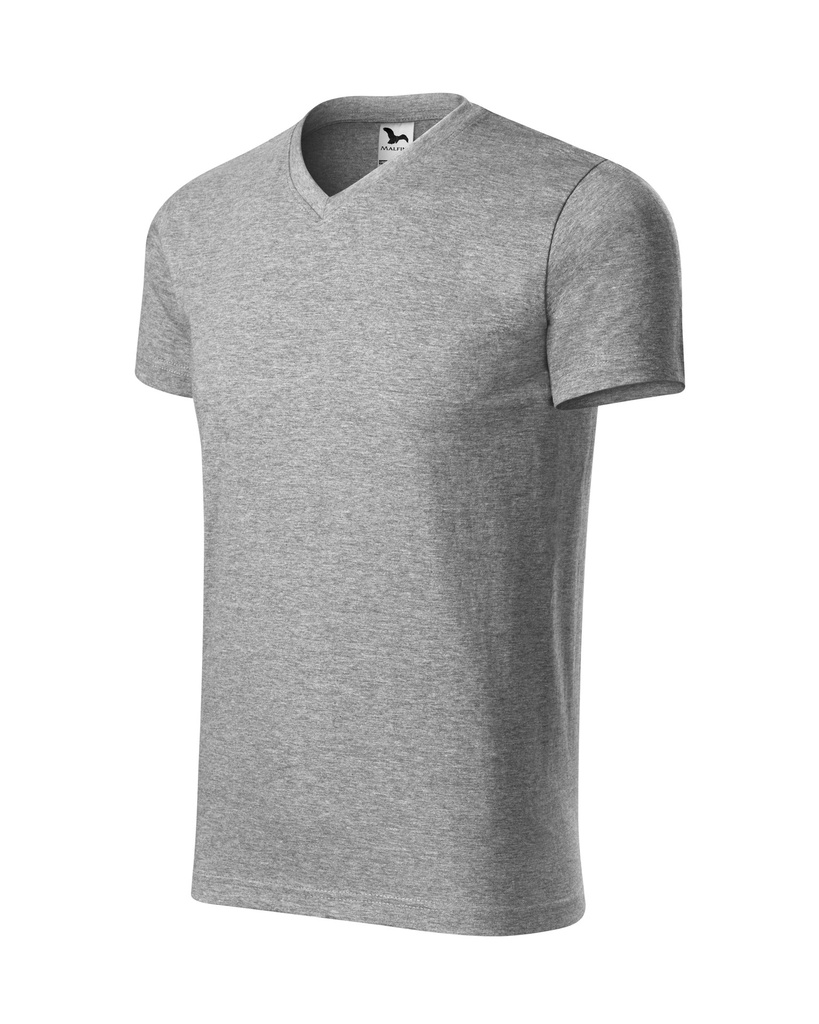 Malfini Heavy V-Neck Unisex-T-Shirt – Dunkelgrau meliert