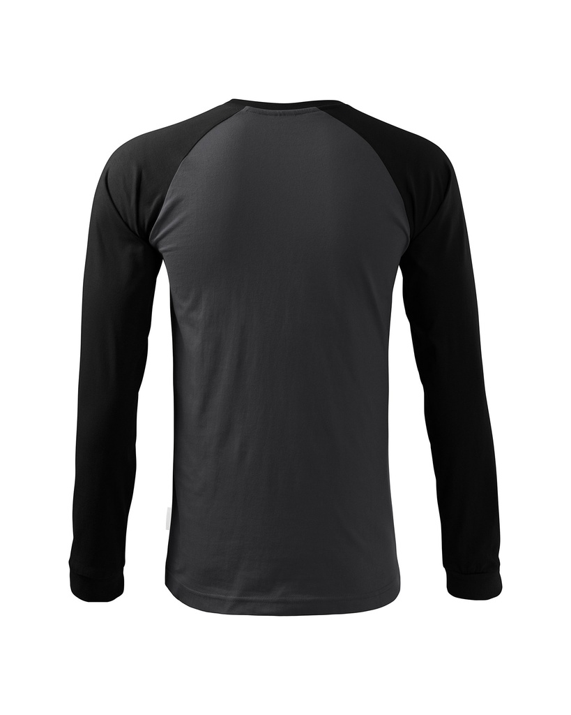 Rimeck Street LS Unisex-T-Shirt – Anthrazit – Rückansicht