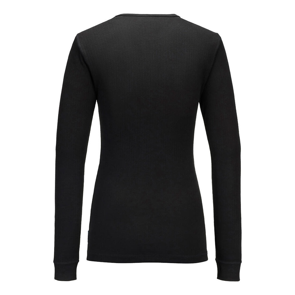 Portwest Damen-Thermo-Langarmshirt – Schwarz – Rückansicht