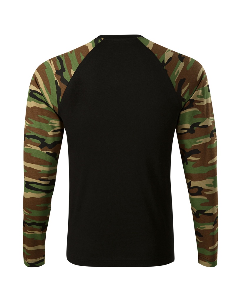 Malfini Camouflage LS Unisex-T-Shirt – Camouflage – Rückansicht