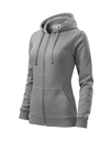Malfini Trendy Zipper Damen-Sweatshirt – Dunkelgrau meliert