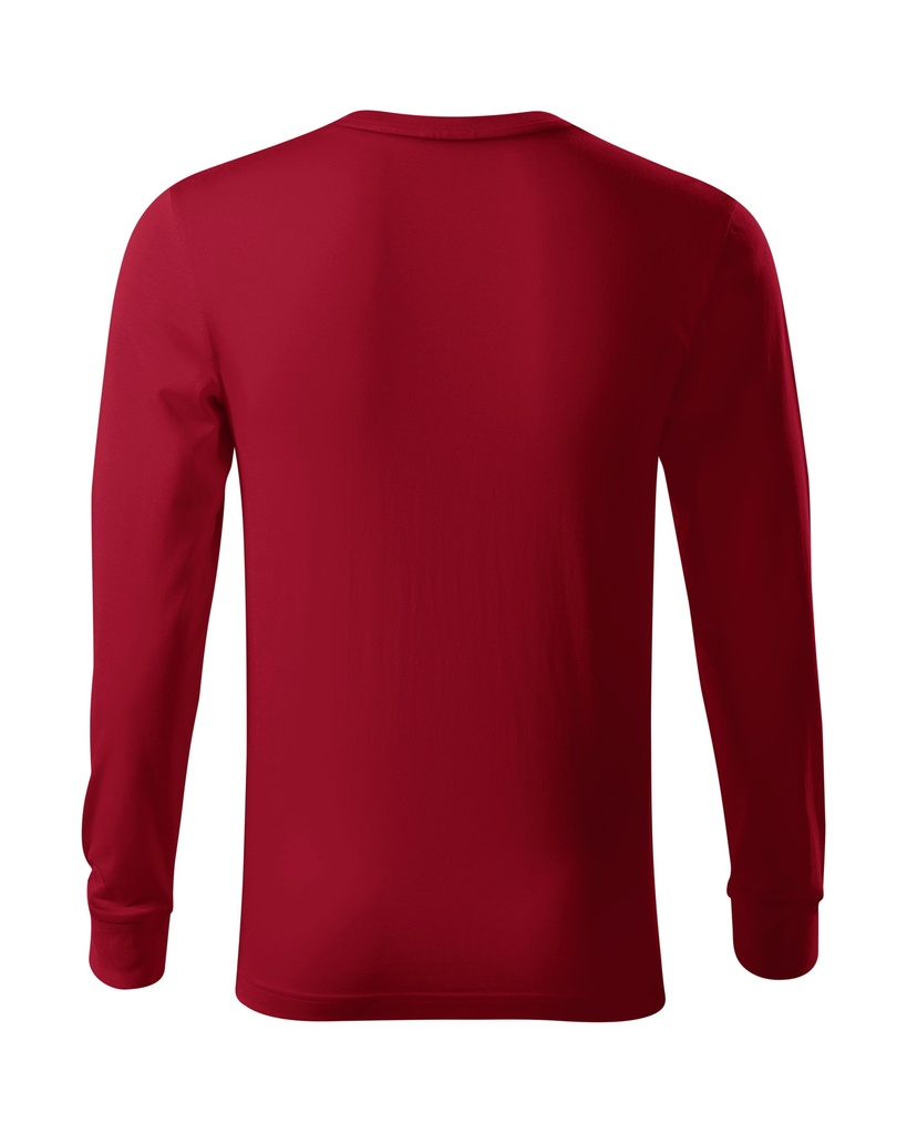 Rimeck Resist LS Unisex-T-Shirt – Dunkelrot – Rückansicht
