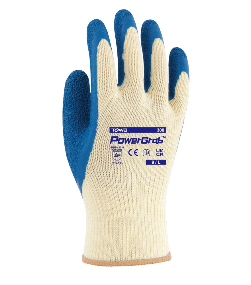 TOWA PowerGrab Baumwoll-/Polyesterstrickhandschuhe – Beige