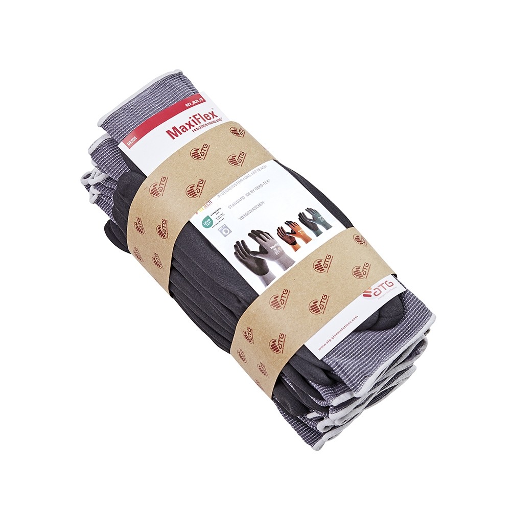 ATG MaxiFlex Ultimate AD-APT 42-874 Nylonstrickhandschuhe – Grau