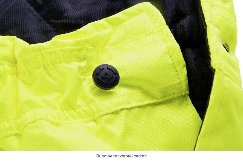 4PROTECT Atlanta Warnschutzwinterlatzhose – Warngelb/Grau