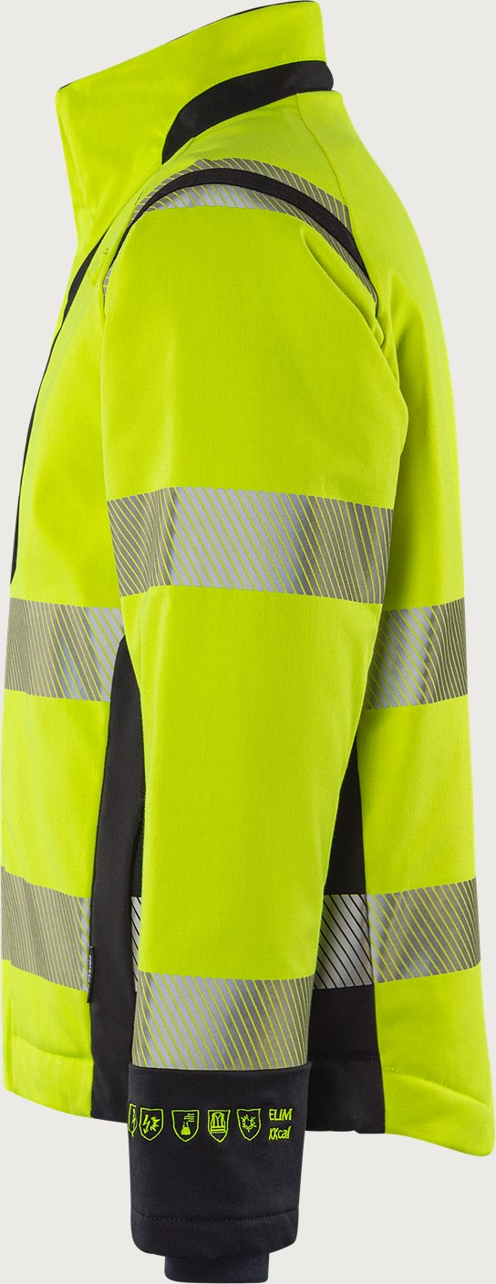 Fristads Flamestat Green Warnschutz-Winterjacke – Warngelb/Marineblau