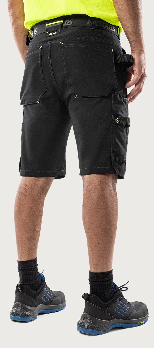 Fristads Flex Handwerker-Stretchshorts – Schwarz