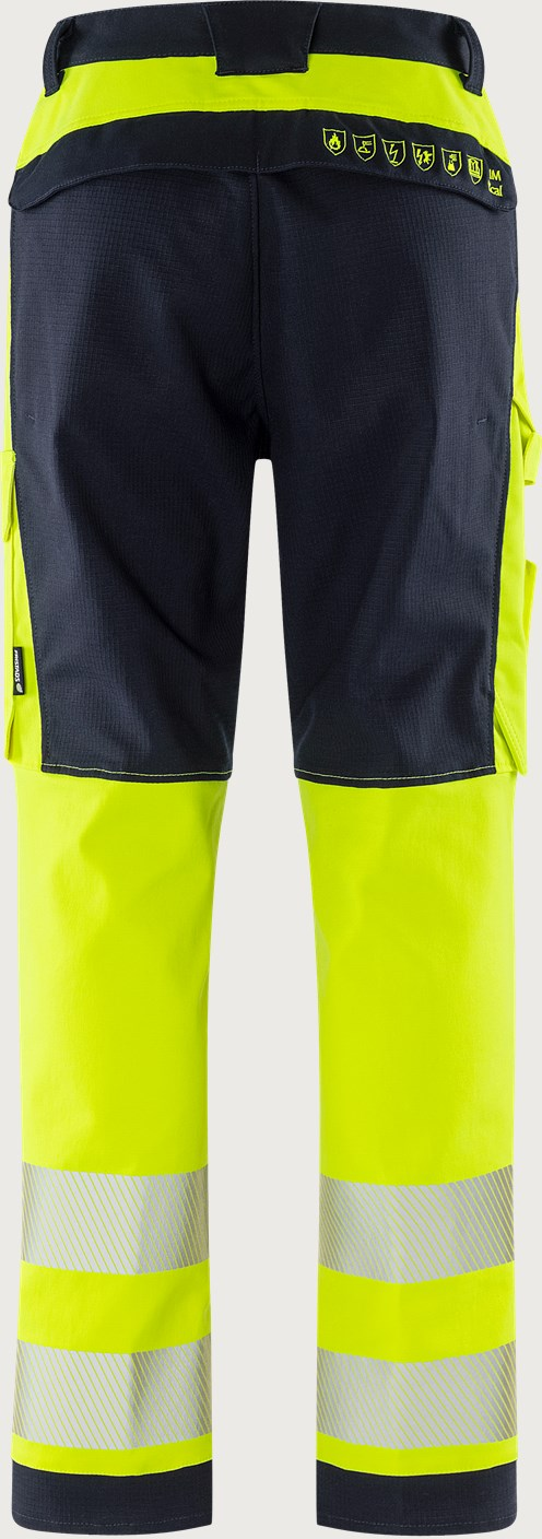 Fristads Flamestat Green Warnschutz-Stretchhose 2956 GFS – Warngelb/Marineblau